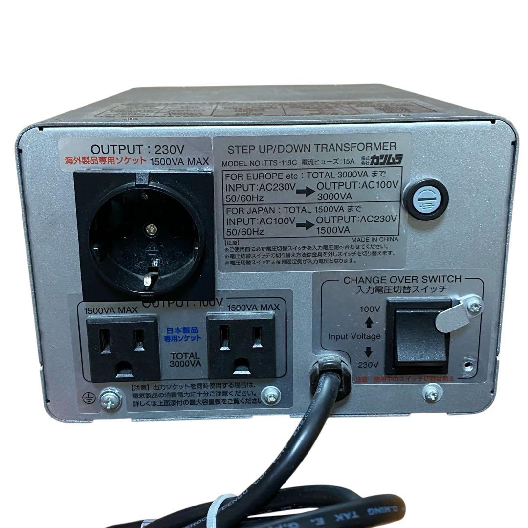 カシムラ 海外国内用 変圧器 WT-15EJ 220-240V/3000VA