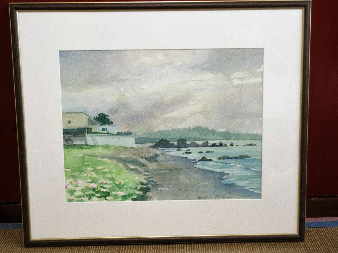 水彩画「雲行きの怪しい」