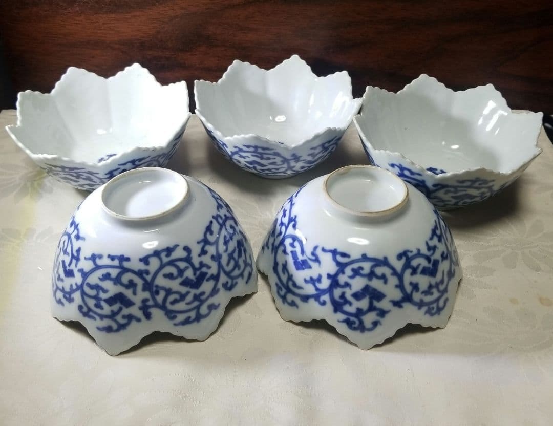 伊万里染め付けヴィンテージ小鉢5客です