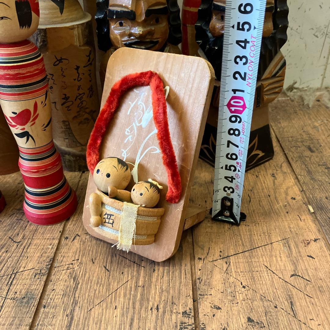 昭和レトロ 木製 こけし 小芥子 温泉こけし 17体セット まとめ売り 日本人形