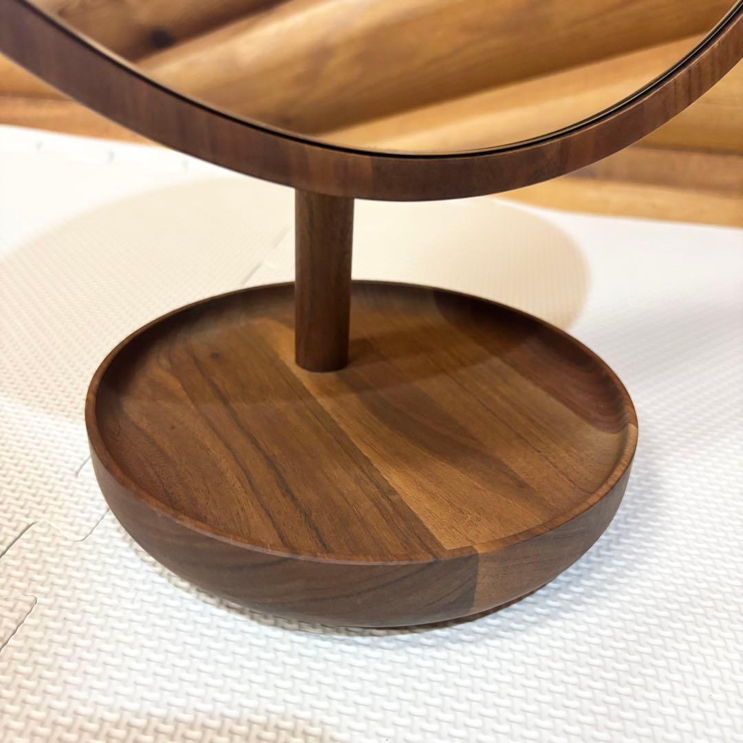 【美品】BENCA ベンカ アネモネ 卓上ミラー オーク材