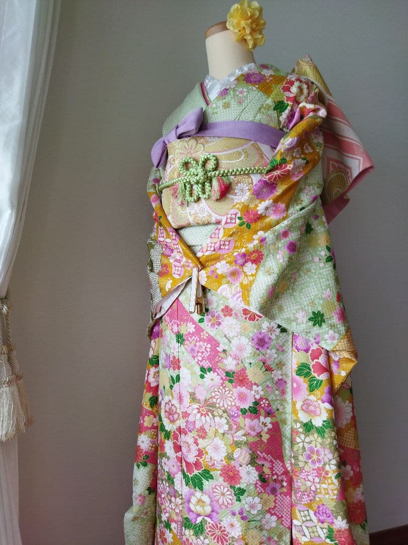 Chibami-u様　426.振袖7点セット 正絹　フルセット　成人式