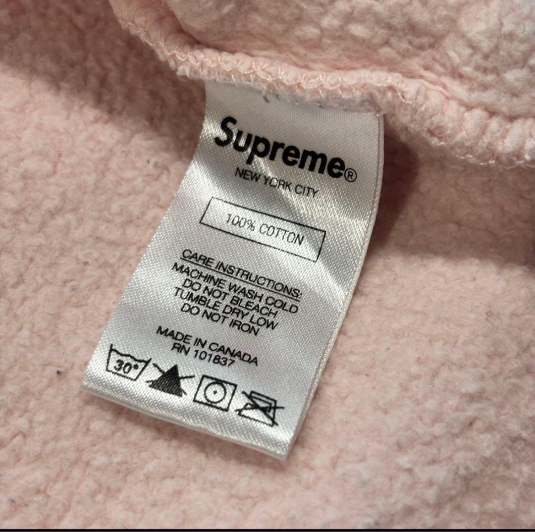 supreme フルジップパーカー　ピンク　フーディ　zip シュプリー