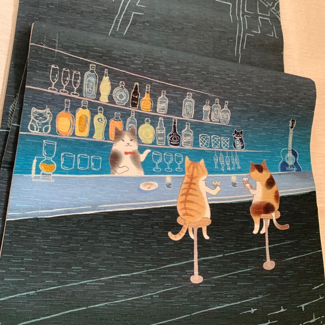 お譲り先決まりました猫のバー 名古屋帯