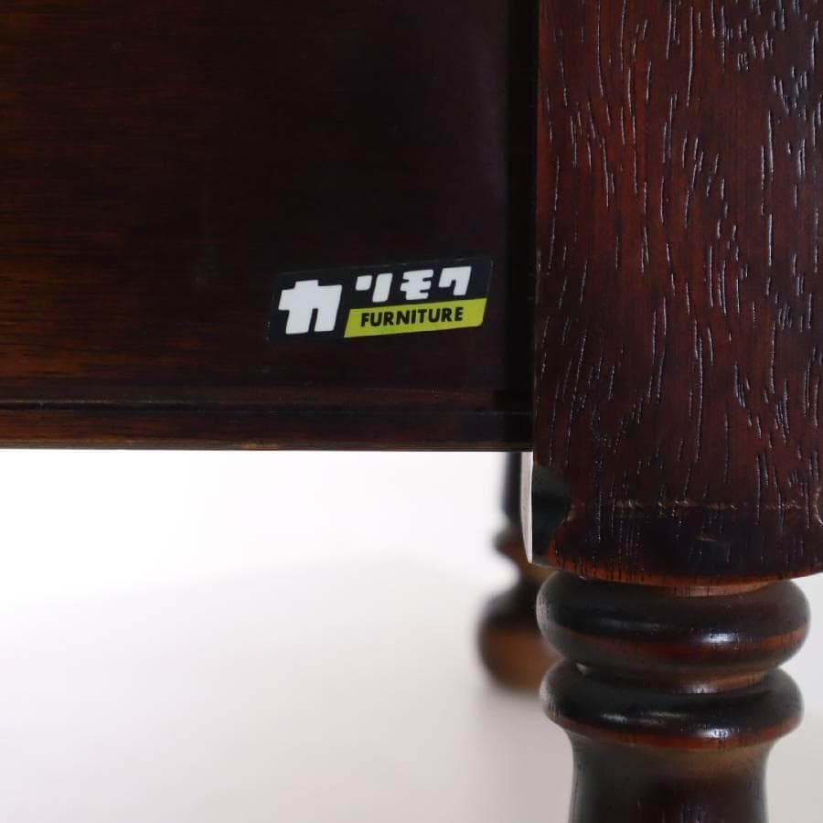 値下カリモク家具 コロニアル サイドテーブル 電話台 花台 引き出し　クラシカル