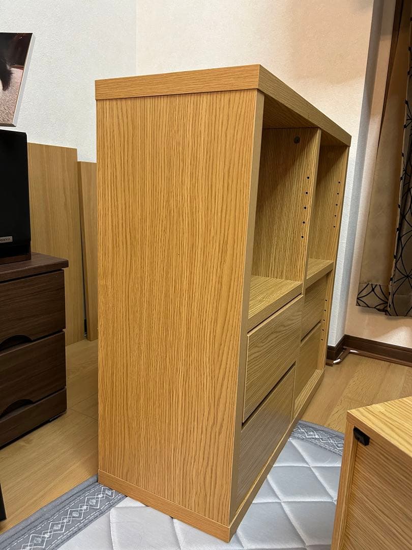 【模様替えのため期間限定】ニトリNITORI 木製ナチュラルウッド　収納棚　軽量