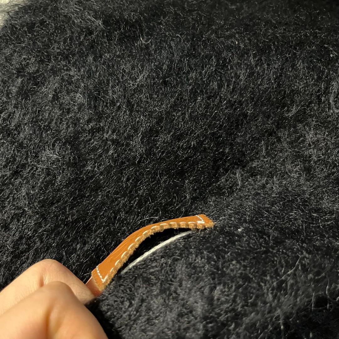 LOEWE ロエベ モヘアマフラー アナグラムロゴ ブラック