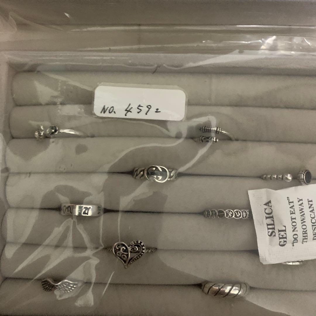 シルバー調リングセット 多様なデザイン9個セット