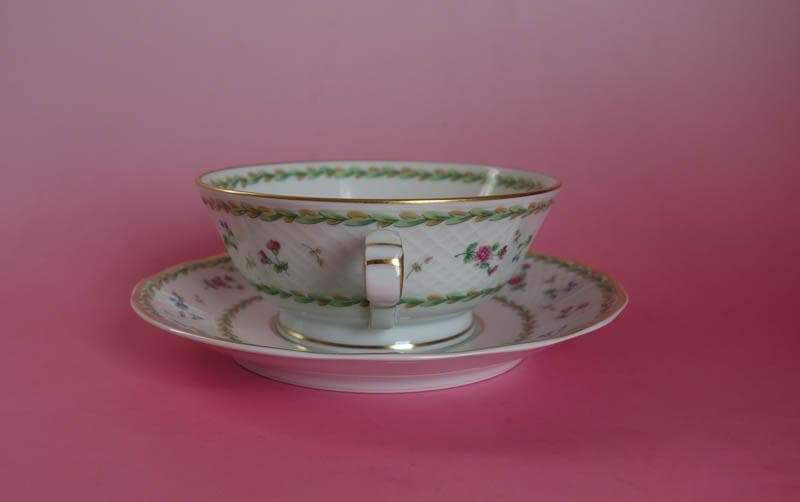 ベルナルド アルトワ　グリーン モーニング　カップ＆ソーサー　リモージュ2466