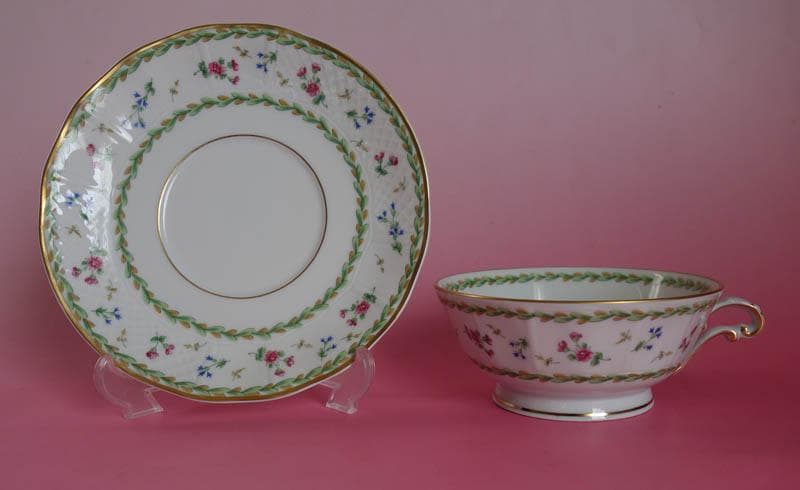 ベルナルド アルトワ　グリーン モーニング　カップ＆ソーサー　リモージュ2466