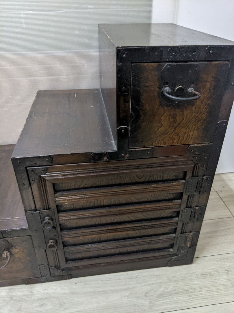 時代物　階段箪笥　和箪笥　両開き　　箪笥