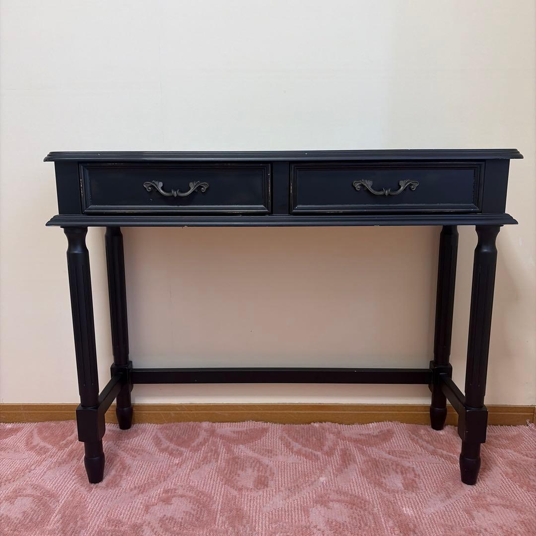 コンソールテーブル アンティーク風 黒 ゴシック ヴィンテージ風