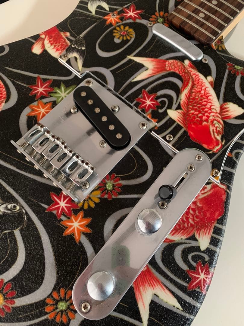 希少テレキャスター和風鯉デザイン新品弦付き 感謝祭セール