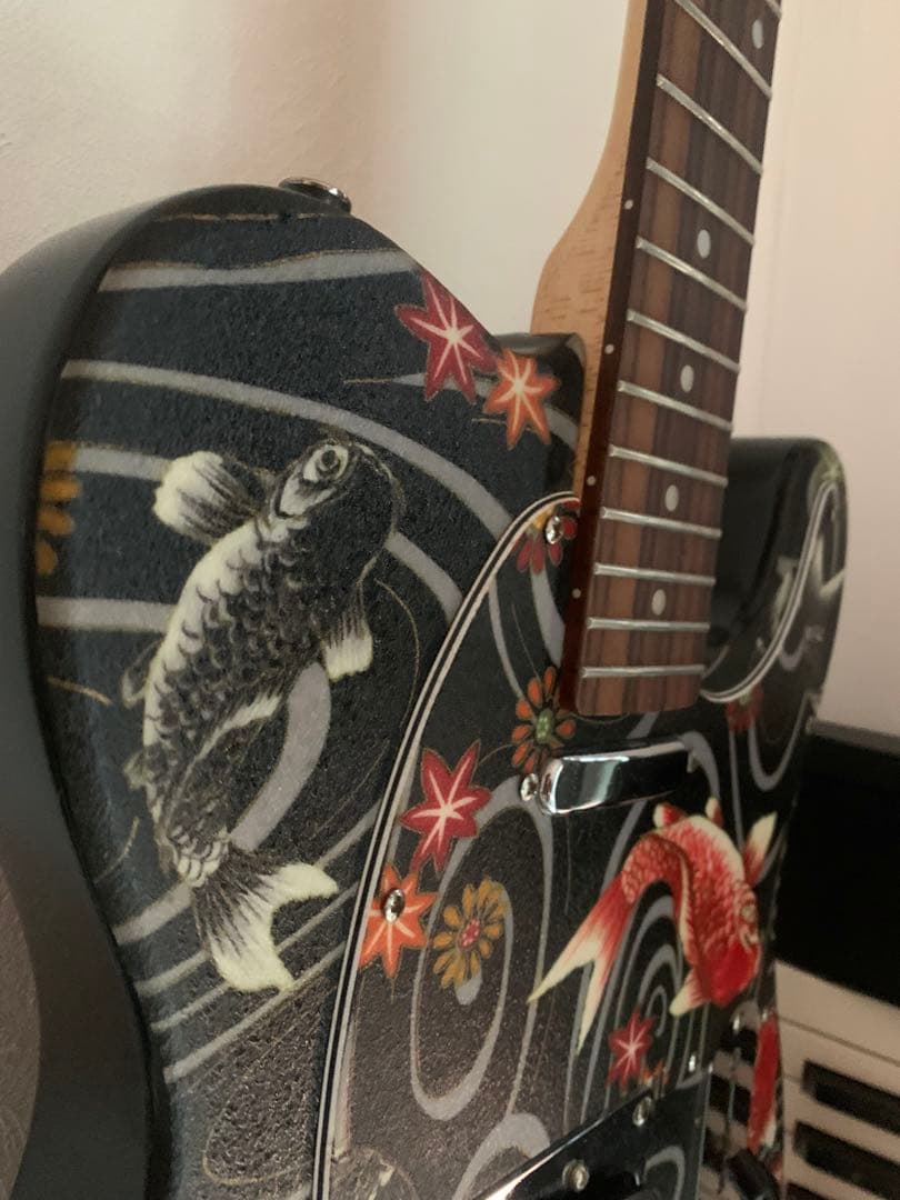 希少テレキャスター和風鯉デザイン新品弦付き 感謝祭セール