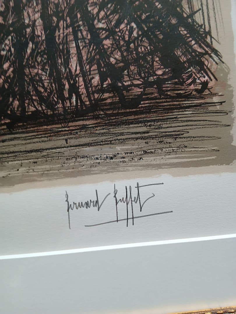 Bernard Buffet リトグラフ メルセデスとフラスキ－タ 中古