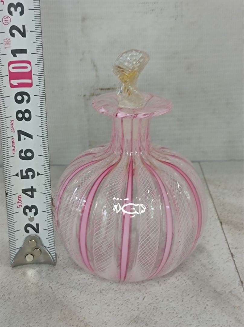 八5766【美品】MURANO ムラノ　ベネチアングラス　香水瓶