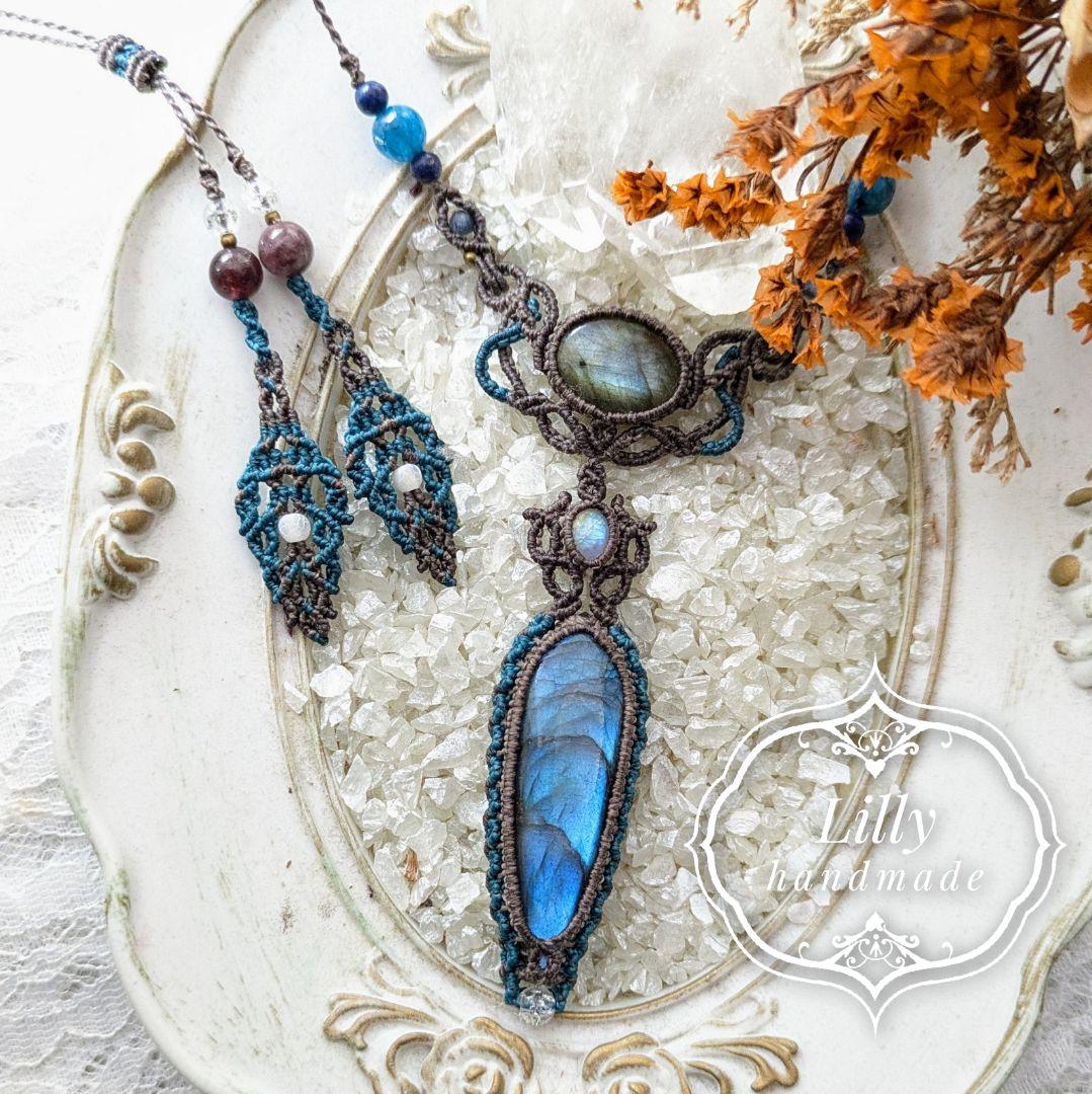 1264 マクラメハンドメイドネックレス