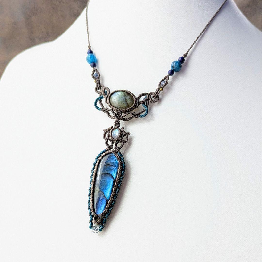 1264 マクラメハンドメイドネックレス