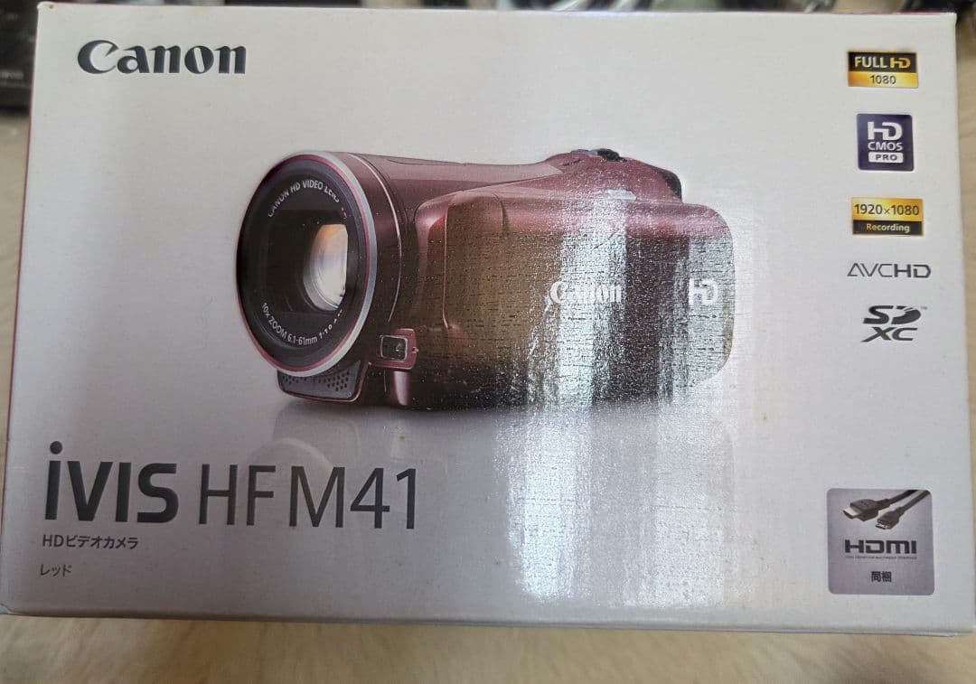 【美品】Canon キャノン iVIS HF M41 レッド ビデオカメラ