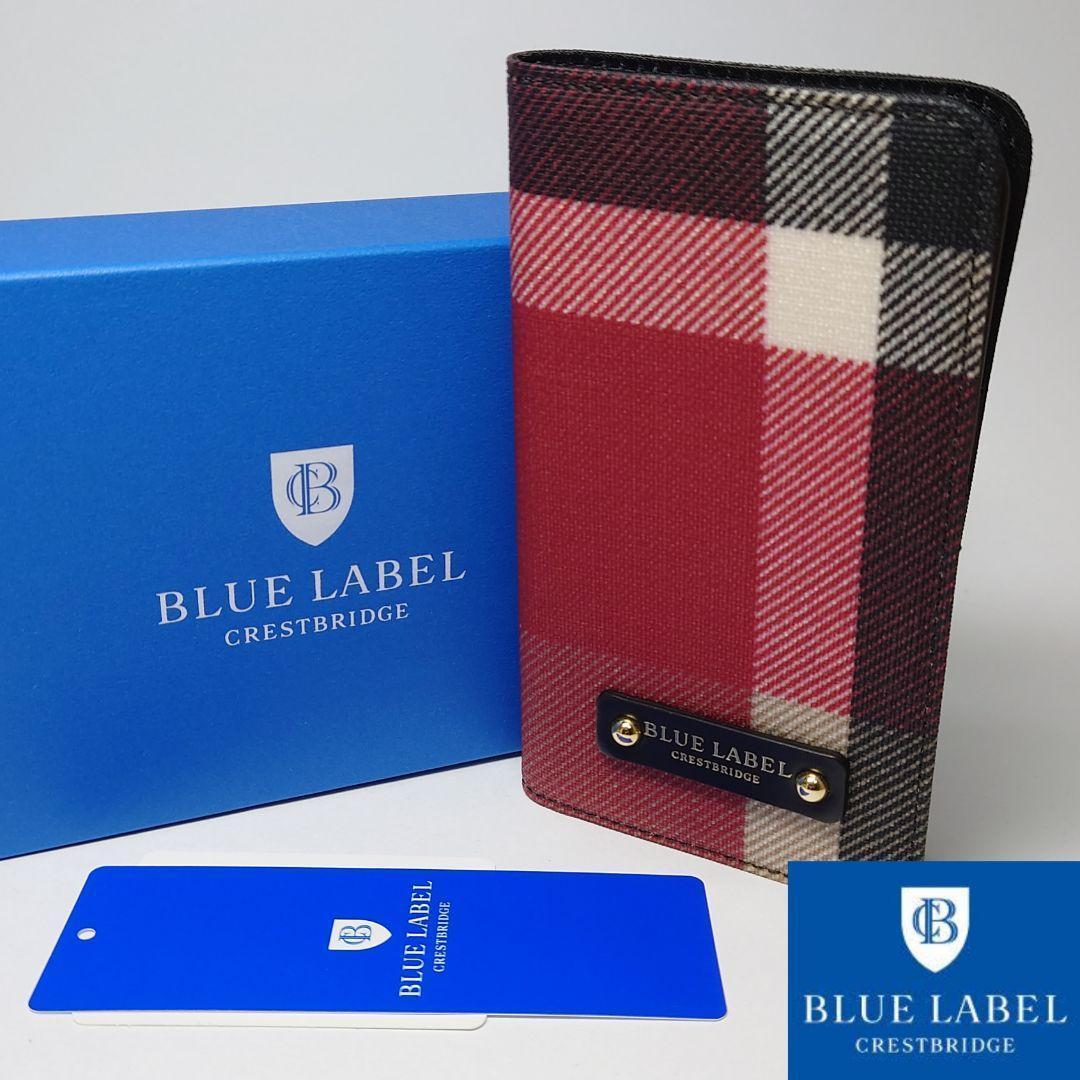【新品タグ付き】ブルーレーベルクレストブリッジ 手帳型iPhoneケース レッド