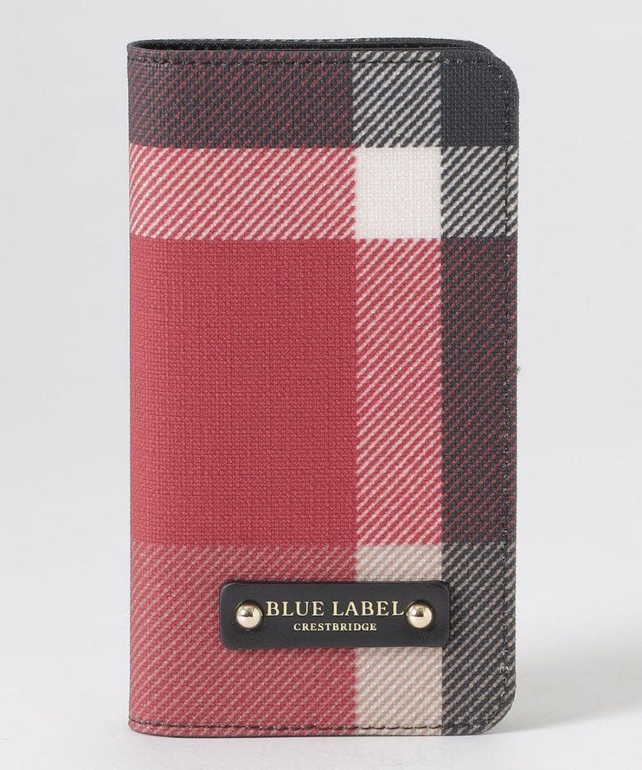 【新品タグ付き】ブルーレーベルクレストブリッジ 手帳型iPhoneケース レッド