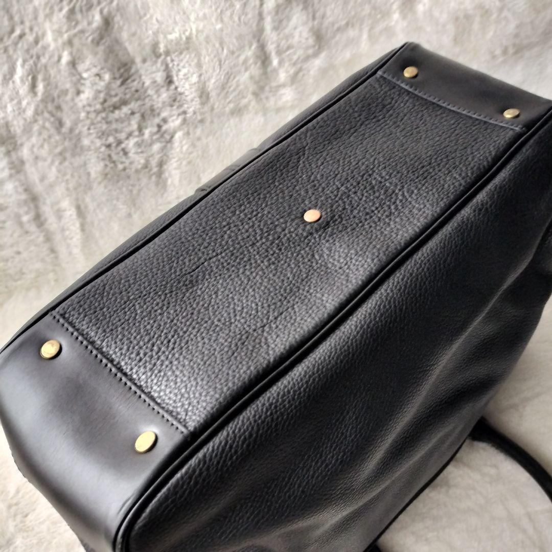 【美品!!】エルゴポック ☆ ビジネスバッグ プライムグレインレザー 使用 黒色