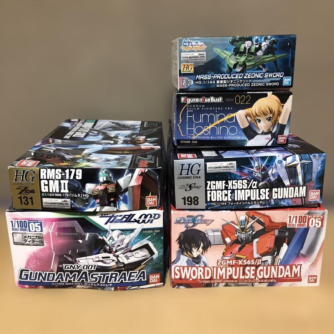 (パーツ不揃いジャンク相当含む)ガンプラ6点セット