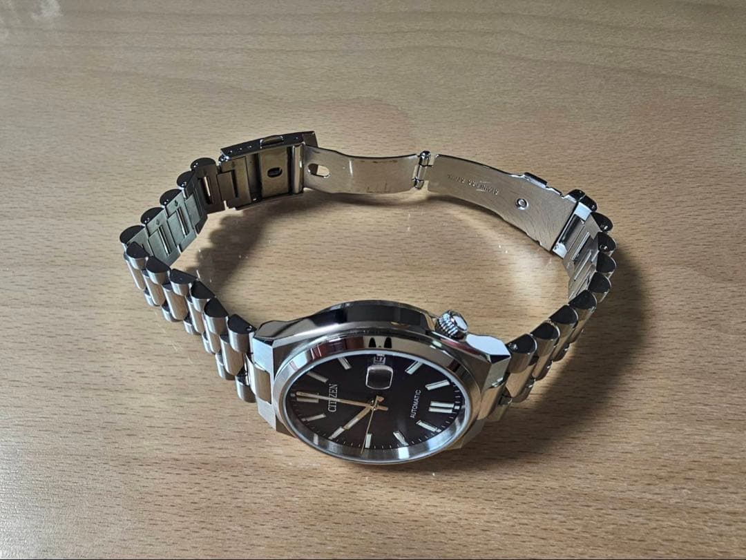 シチズン ツヨサ 37mm ブルーグレー文字盤 極美品 NJ0200-50M