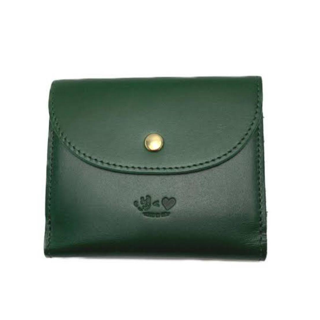 カオヨリナカミ　コンパクト財布　グリーン おれれれお様⚠️