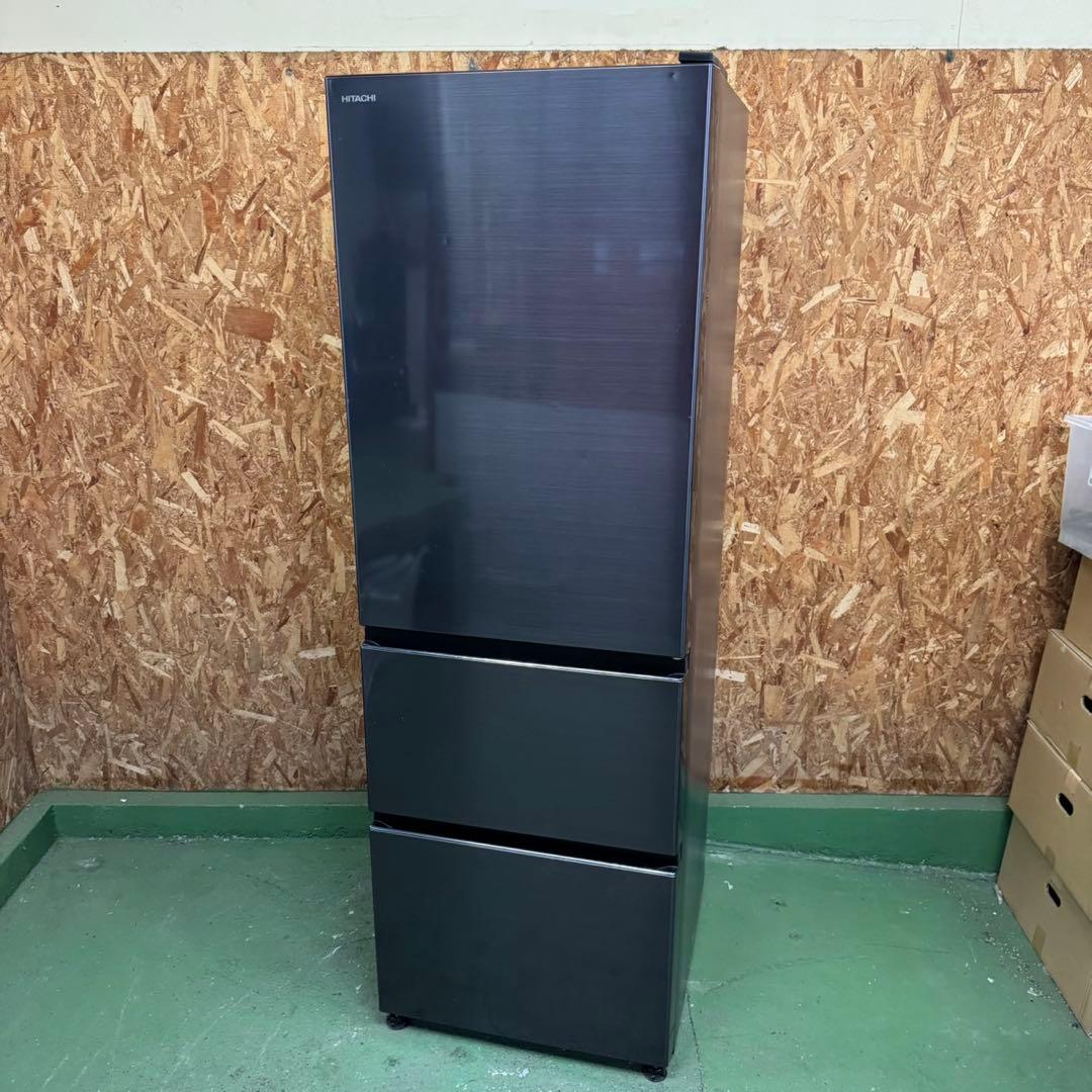333 日立　大型冷蔵庫　300L強　小型　家庭用　右開き　自動製氷　3ドア
