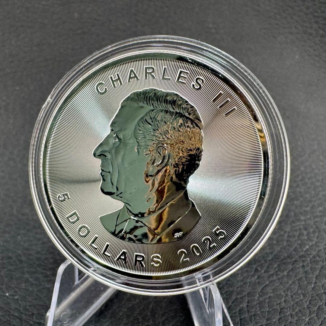 世界100枚 メイプルリーフ 銀貨 カラー ステンドグラスバタフライ