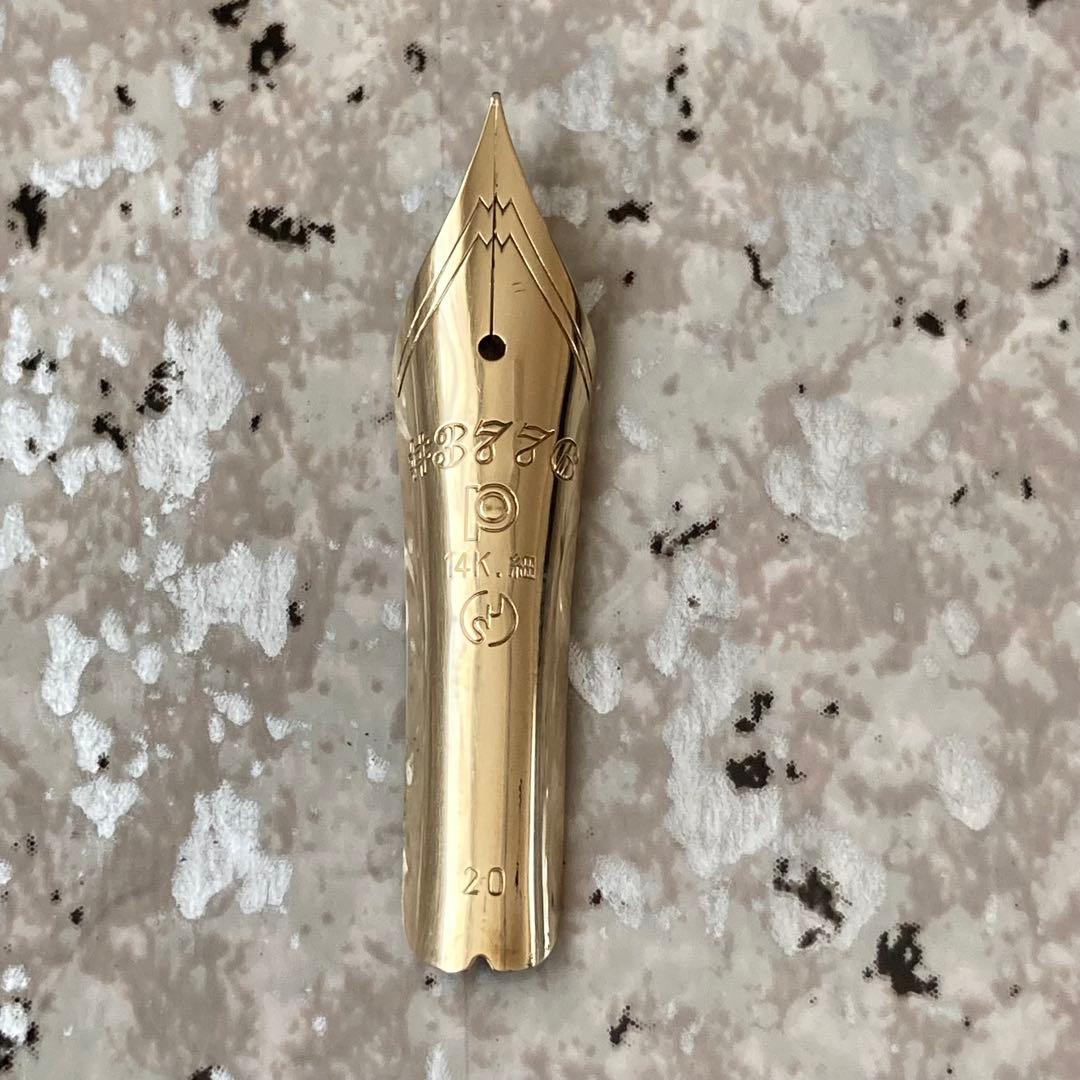 #180 オーバーホール済み 万年筆 PLATINUM ギャザード 14k