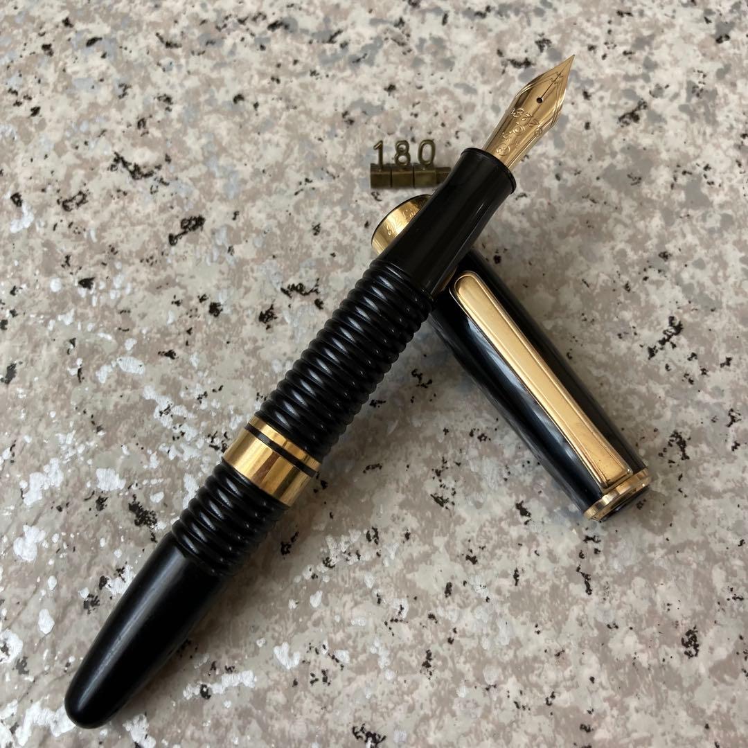 #180 オーバーホール済み 万年筆 PLATINUM ギャザード 14k