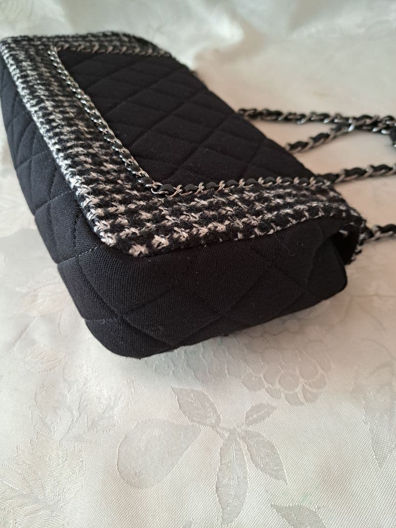 魁 .:*ほぼ新品CHANEL　マトラッセチェーンショルダーバッグツイード