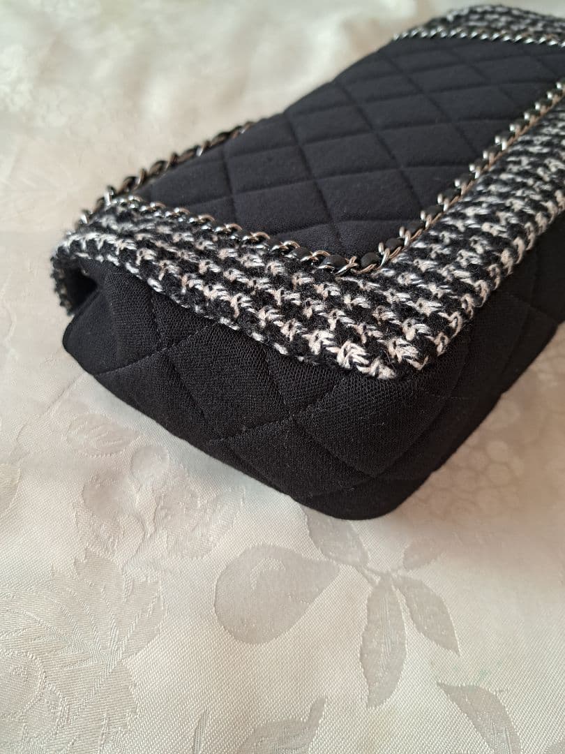 魁 .:*ほぼ新品CHANEL　マトラッセチェーンショルダーバッグツイード