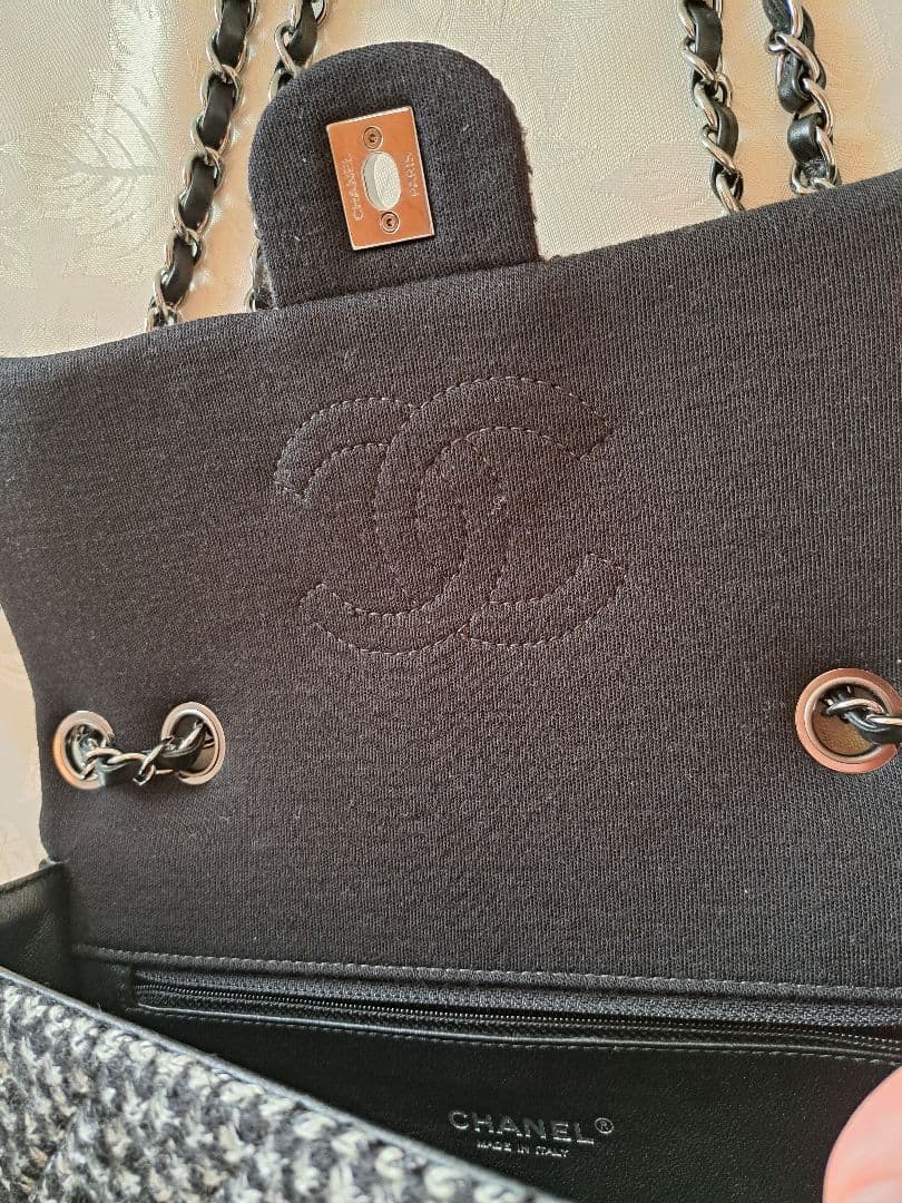 魁 .:*ほぼ新品CHANEL　マトラッセチェーンショルダーバッグツイード