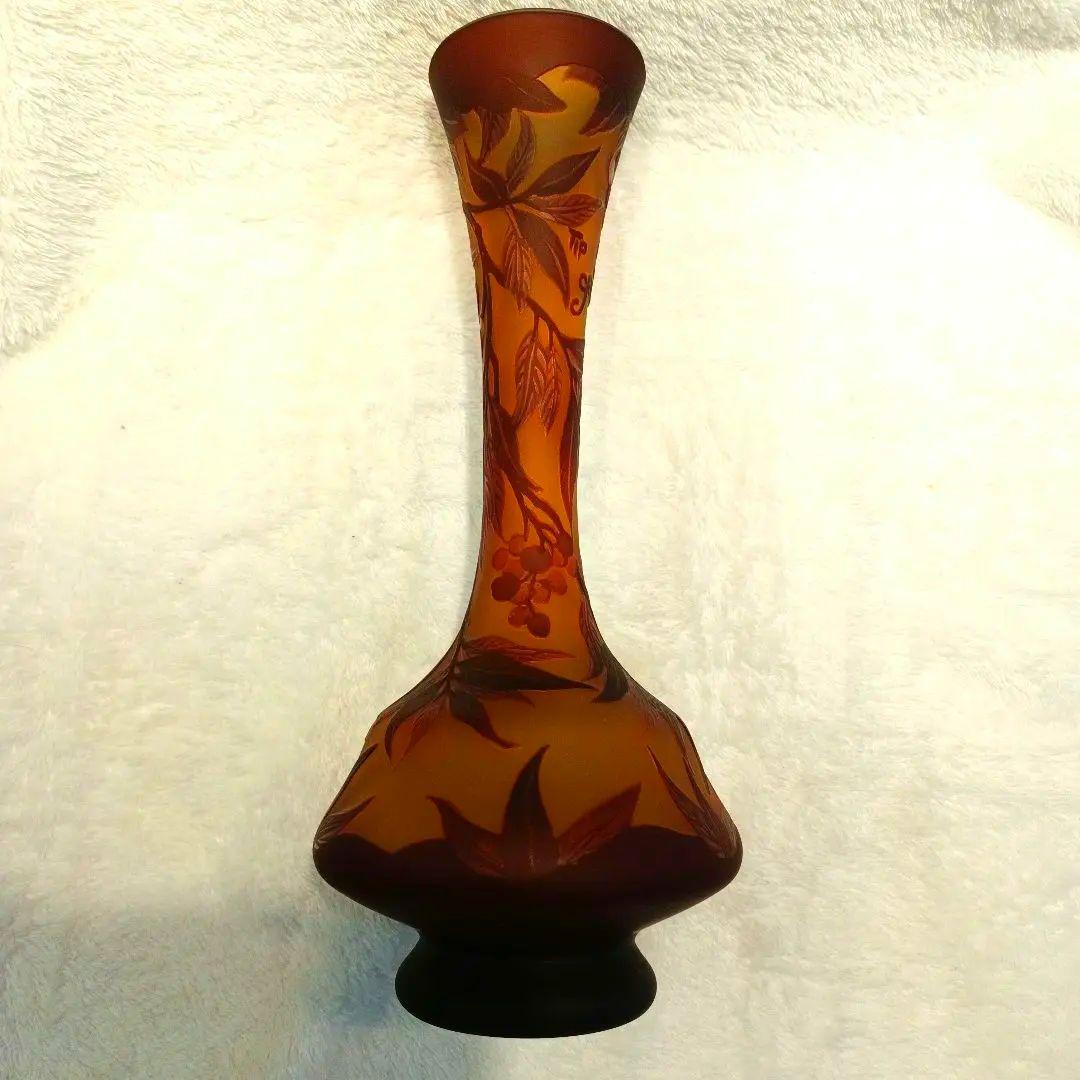 エミール・ガレ　tipガレ　花瓶　花入　果実文