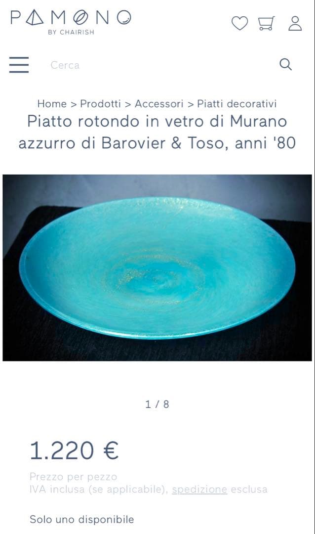 最高級金箔彩Barovier & Tosoバロヴィエール&トーゾ.ムラーノガラス