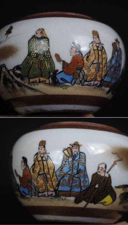 送料無料　明治～大正期九谷焼　仙人図急須　★希少品★　煎茶道具