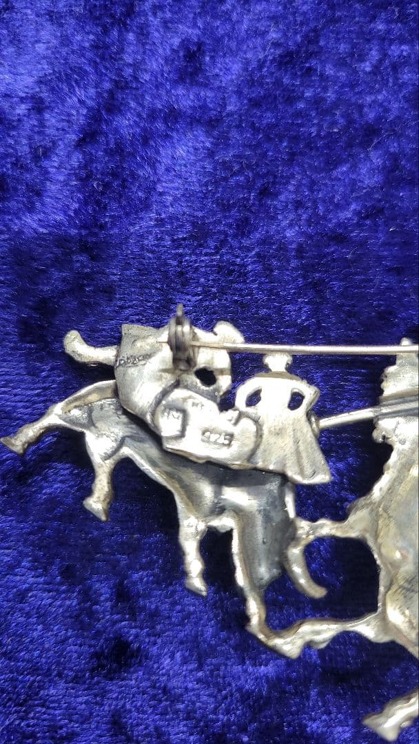値下げ！ヴィンテージ メキシコ925 銀製 シルバーブローチ 闘牛士 繊細