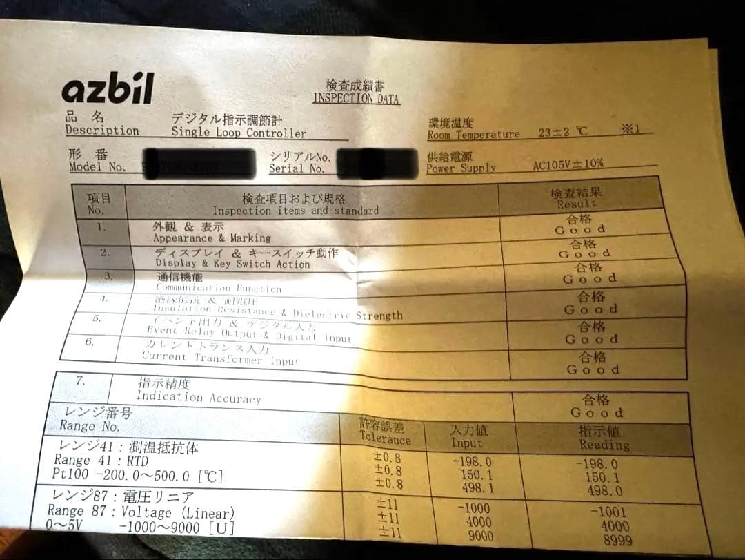 azbilアズビル デジタル指示調節計 R36TC0UA21D00 未使用品