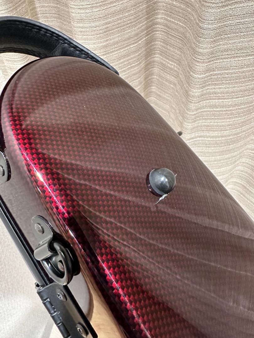 【カーボンマック】バイオリンケース CFV-2 スリム ワインレッド 中古