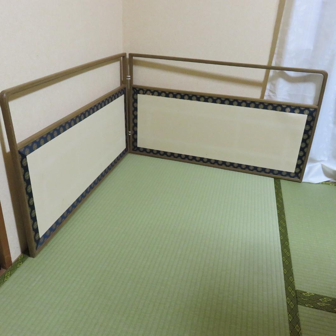 風炉先屏風 屏風 茶道具 茶の湯 両面 シミ 小傷あり