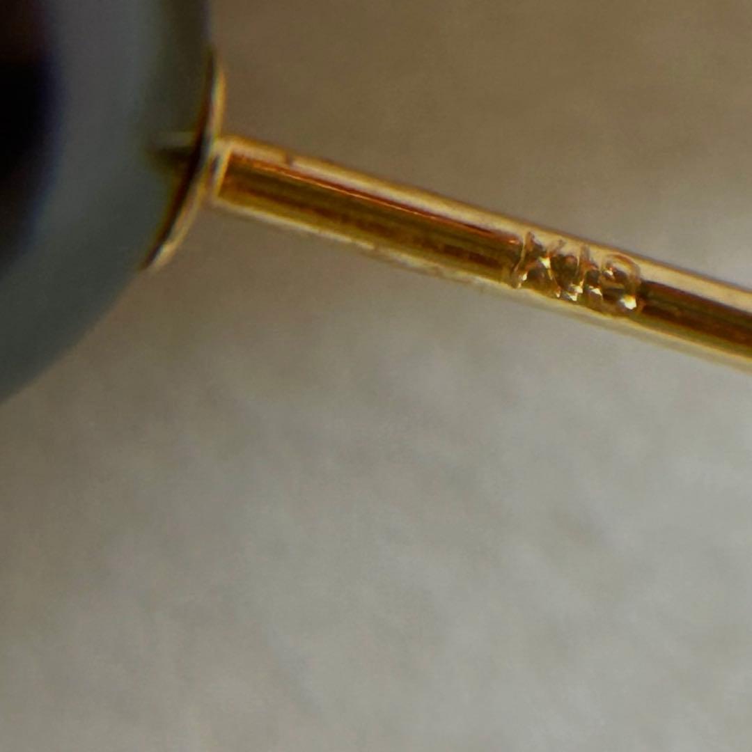 あこや本真珠　k18ピンクグリーン系ピアス(両耳用)