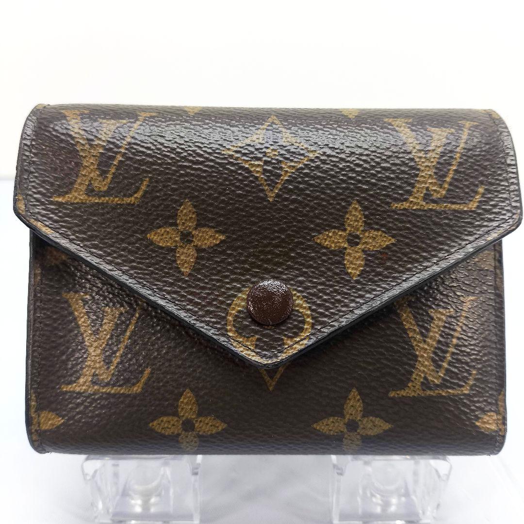 美品ルイヴィトン モノグラム ヴィクトリーヌ 三つ折り財布 コンパクトウォレット