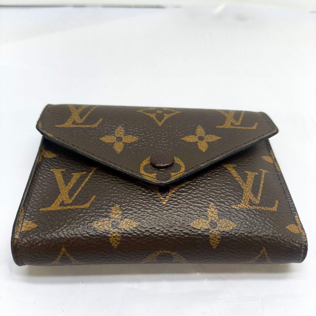 美品ルイヴィトン モノグラム ヴィクトリーヌ 三つ折り財布 コンパクトウォレット