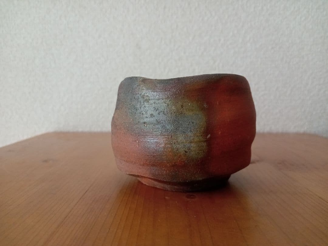 備前焼　中村真ぐいのみ　中村六郎　中村和樹 共箱　共布　栞あり