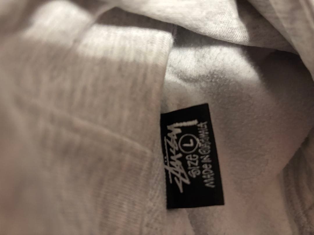 Stussy グレー パーカー 希少デザイン　クラウン　L