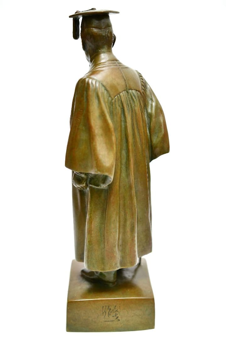 『総長大隈老侯像』大隈重信 ブロンズ像 朝倉文夫作 約38㎝/約4kg