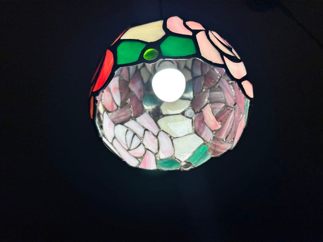 ステンドグラス ペンダントライト 3灯式